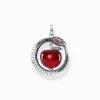 Shop Anhänger Apfel mit Schlange silber Damen Anhänger