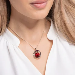 Shop Anhänger Apfel mit Schlange silber Damen Anhänger