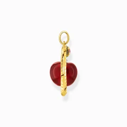 Online Anhänger Apfel mit Schlange gold Damen Anhänger|18K Vergoldung - 925 Silber