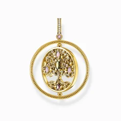 Best Sale Anhänger Baum der Liebe gold farbige Steine Damen Anhänger