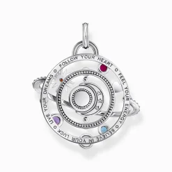 Online Anhänger in kosmischem Design mit bunten Steinen Silber Damen Anhänger|925 Silber