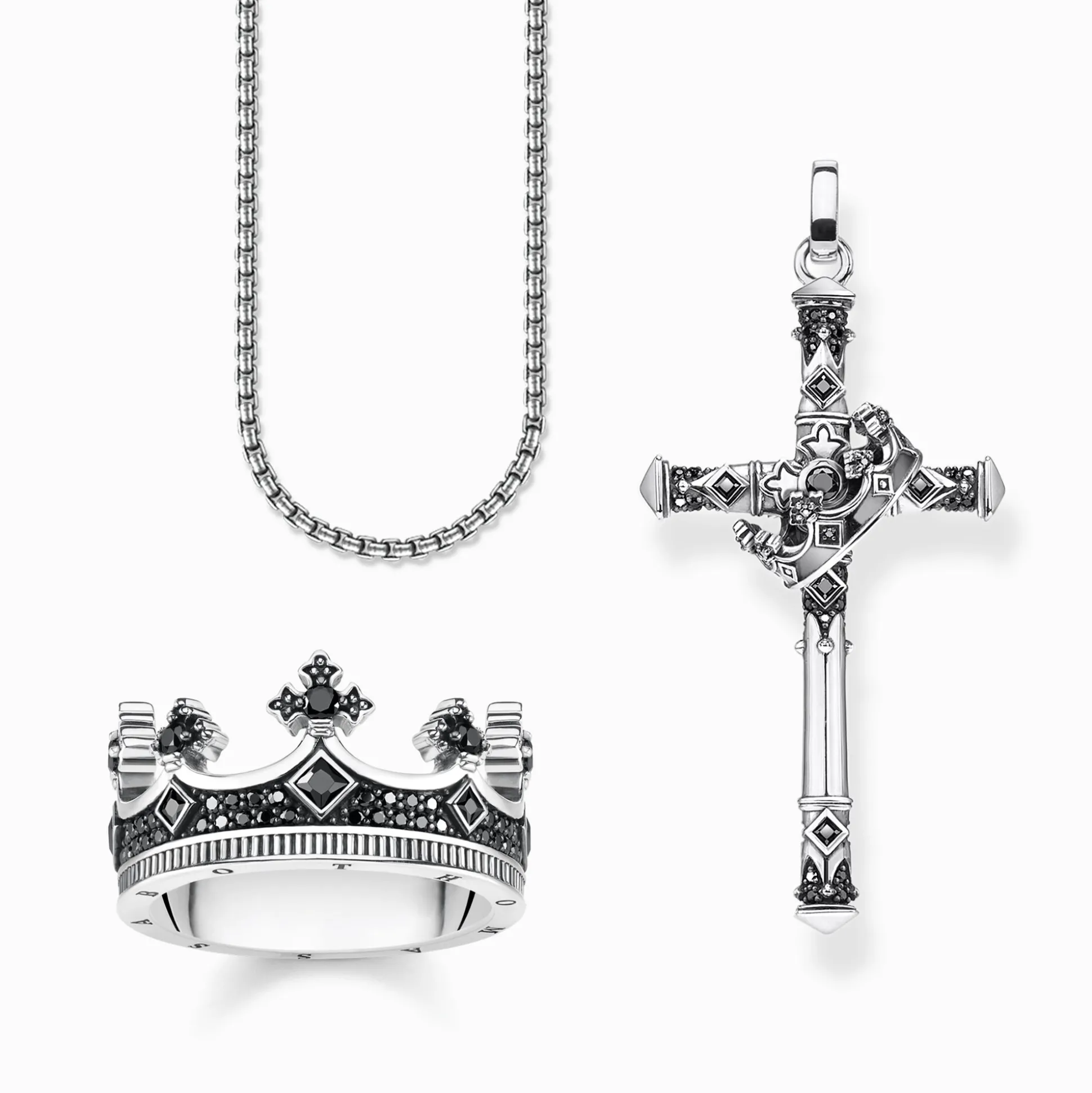 New Anhänger Kreuz und Krone Damen Anhänger|Anhänger