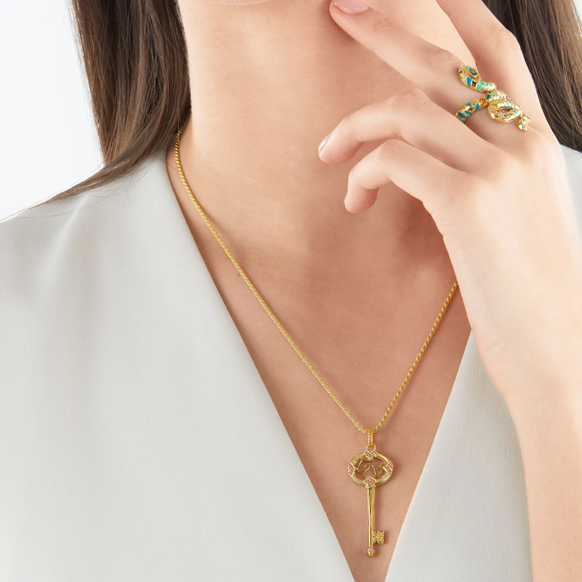 Discount Anhänger Schlüssel gold Damen Anhänger