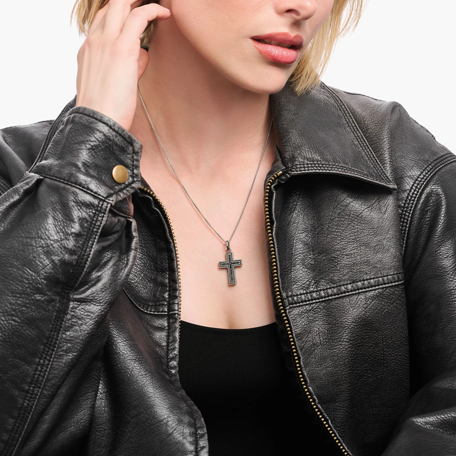 Cheap Anhänger schwarzes Kreuz Pavé Damen Anhänger|Anhänger