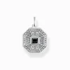 Online Anhänger Talisman mit schwarzem Onyx Silber Damen Anhänger|Anhänger