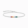 New Armband bunte Steine silber Damen Armbänder|925 Silber