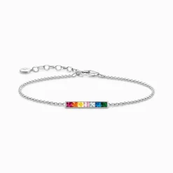 New Armband bunte Steine silber Damen Armbänder|925 Silber
