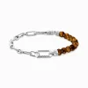 Outlet Armband mit braunen Beads Silber geschwärzt Damen Armbänder|Armbänder