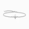Clearance Armband mit weißem Kreuz Cross Romance Silber Damen Armbänder|925 Silber