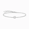 Best Sale Armband mit weißem Zirkonia-Anhänger Silber Damen Armbänder|925 Silber