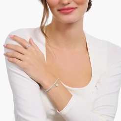 Best Sale Armband mit weißem Zirkonia-Anhänger Silber Damen Armbänder|925 Silber