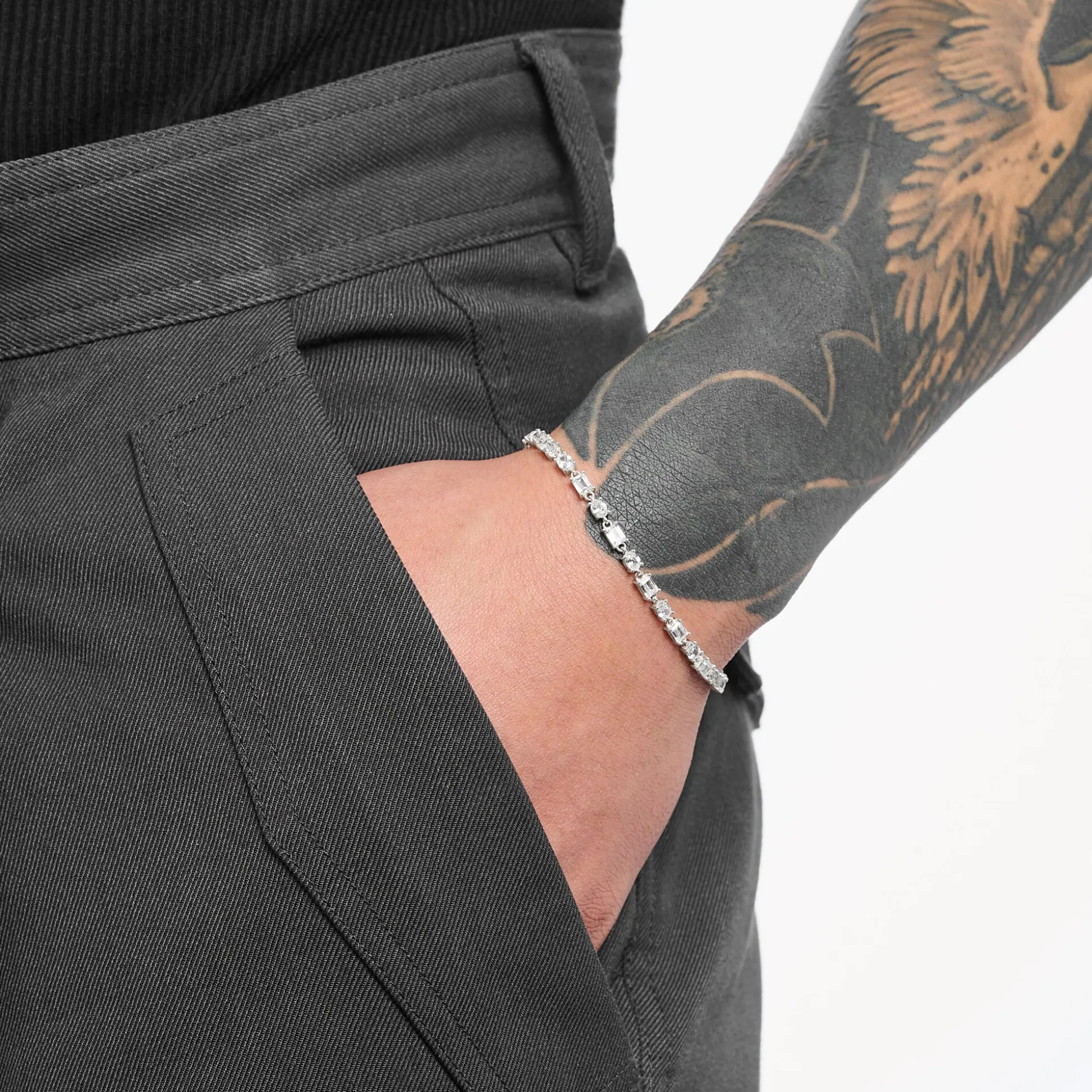 Shop Armband mit weißen Steinen Silber Damen Armbänder|925 Silber