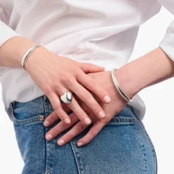 Flash Sale Armreif mit zeitlos-edlem Design Silber Damen Armreife|925 Silber