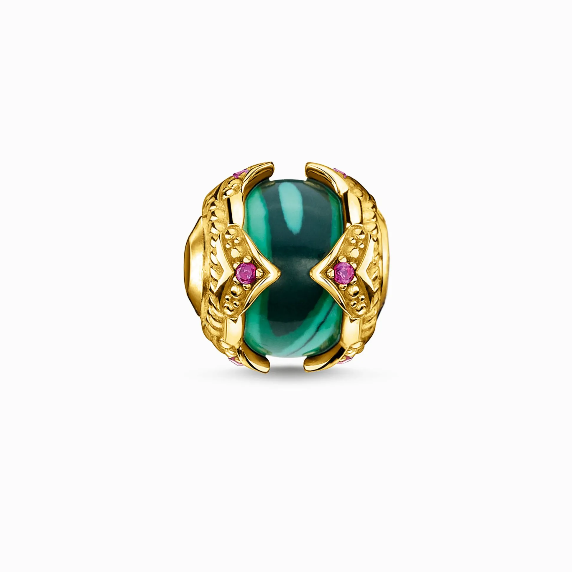 Shop Bead grüner Stein gold Damen Beads|18K Vergoldung - 925 Silber