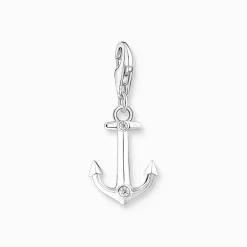 Fashion Charm-Anhänger Anker mit Steinen Silber Damen Charms|Charms