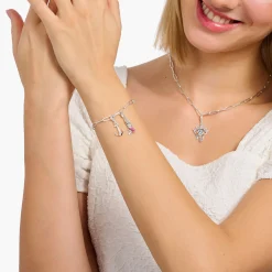 Fashion Charm-Anhänger Anker mit Steinen Silber Damen Charms|Charms
