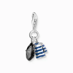 Online Charm-Anhänger Baskenmütze und Breton-Shirt Silber Damen Charms|Charms