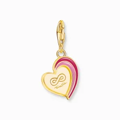 Hot Charm-Anhänger BEST FRIENDS Herz vergoldet Damen Charms|Charms