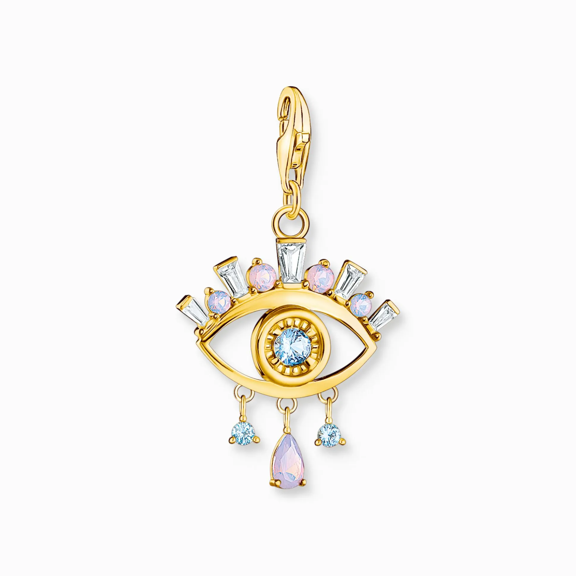 Fashion Charm-Anhänger blaues Auge vergoldet Damen Charms|Charms