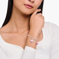 Clearance Charm-Anhänger Buchstabe G mit weißen Steinen Silber Damen Charms|Charms