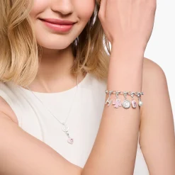 Discount Charm-Anhänger Buchstabe H mit weißen Steinen Silber Damen Charms|Charms