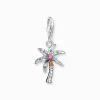 Discount Charm-Anhänger bunte Palme Silber Damen Charms|Charms