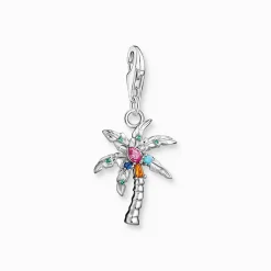 Discount Charm-Anhänger bunte Palme Silber Damen Charms|Charms