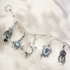 Online Charm-Anhänger Delfin mit Perle silber Damen Charms|Charms