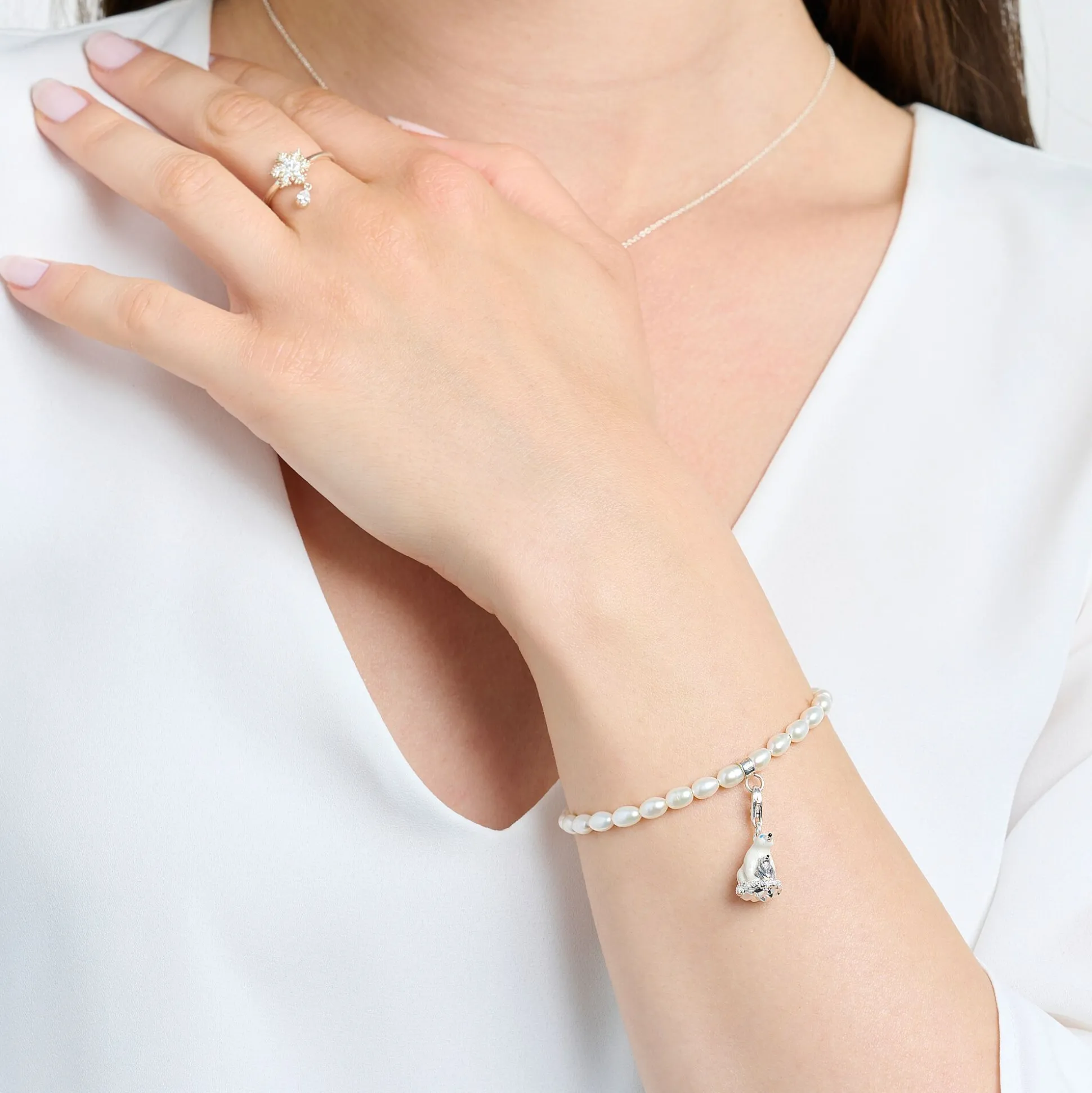 Fashion Charm-Anhänger Eisbären silber Damen Charms|Charms