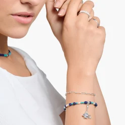 Cheap Charm-Anhänger Fisch mit blauen Steinen silber Damen Charms|Charms