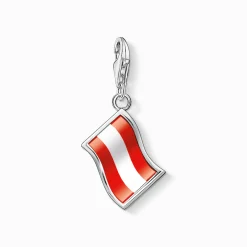 Fashion Charm-Anhänger Flagge Österreich Silber Damen Charms|Charms