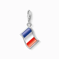 Online Charm-Anhänger französische Flagge Silber Damen Charms|Charms