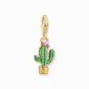 Clearance Charm-Anhänger grüner Kaktus vergoldet Damen Charms|Charms