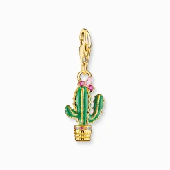 Clearance Charm-Anhänger grüner Kaktus vergoldet Damen Charms|Charms