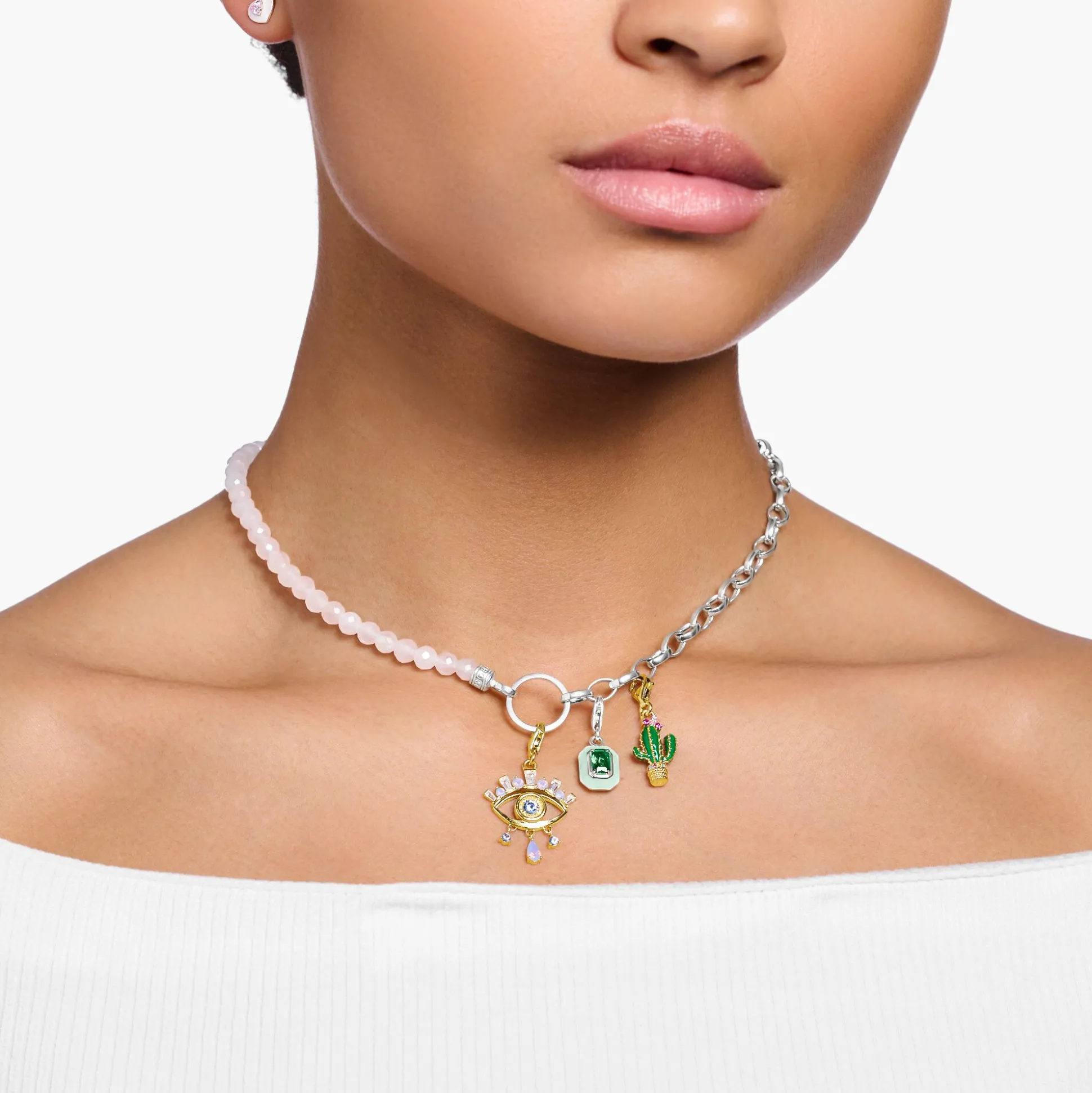Clearance Charm-Anhänger grüner Kaktus vergoldet Damen Charms|Charms