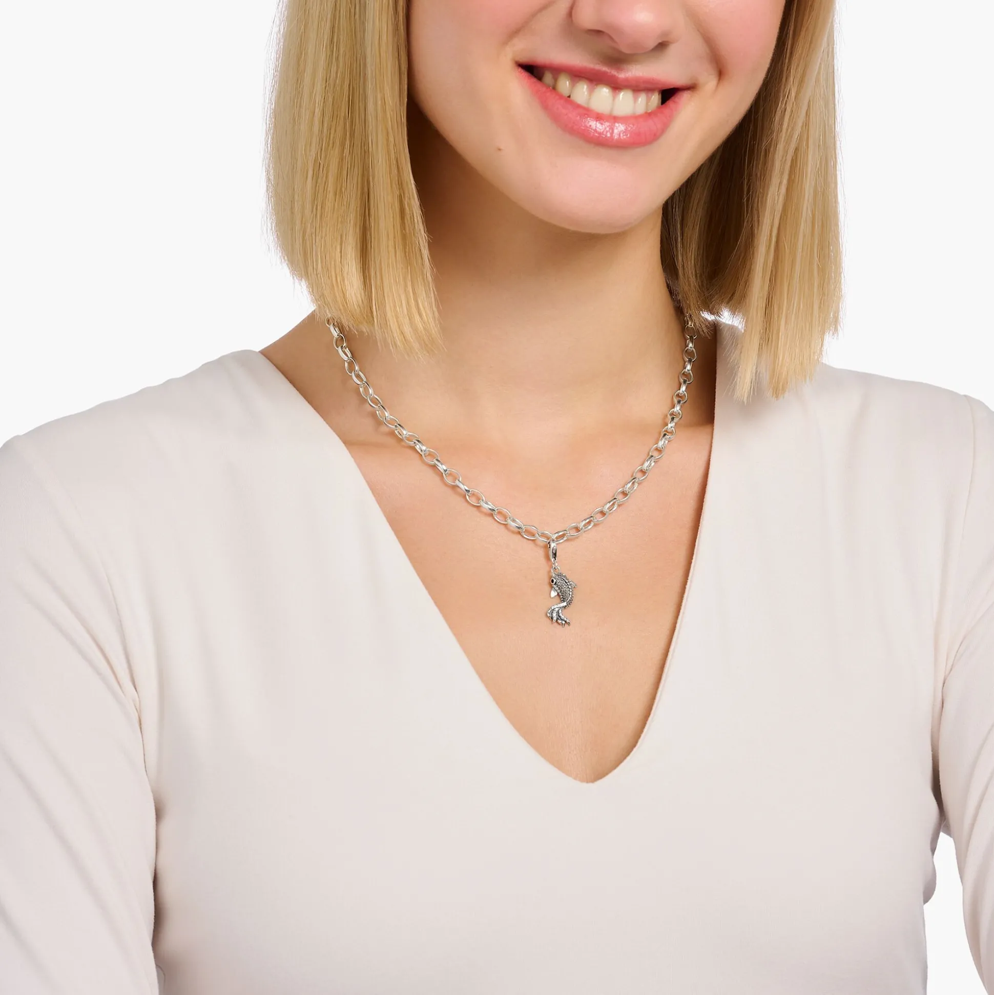 Online Charm-Anhänger Koi mit Zirkoniasteinen Silber Damen Charms|Charms