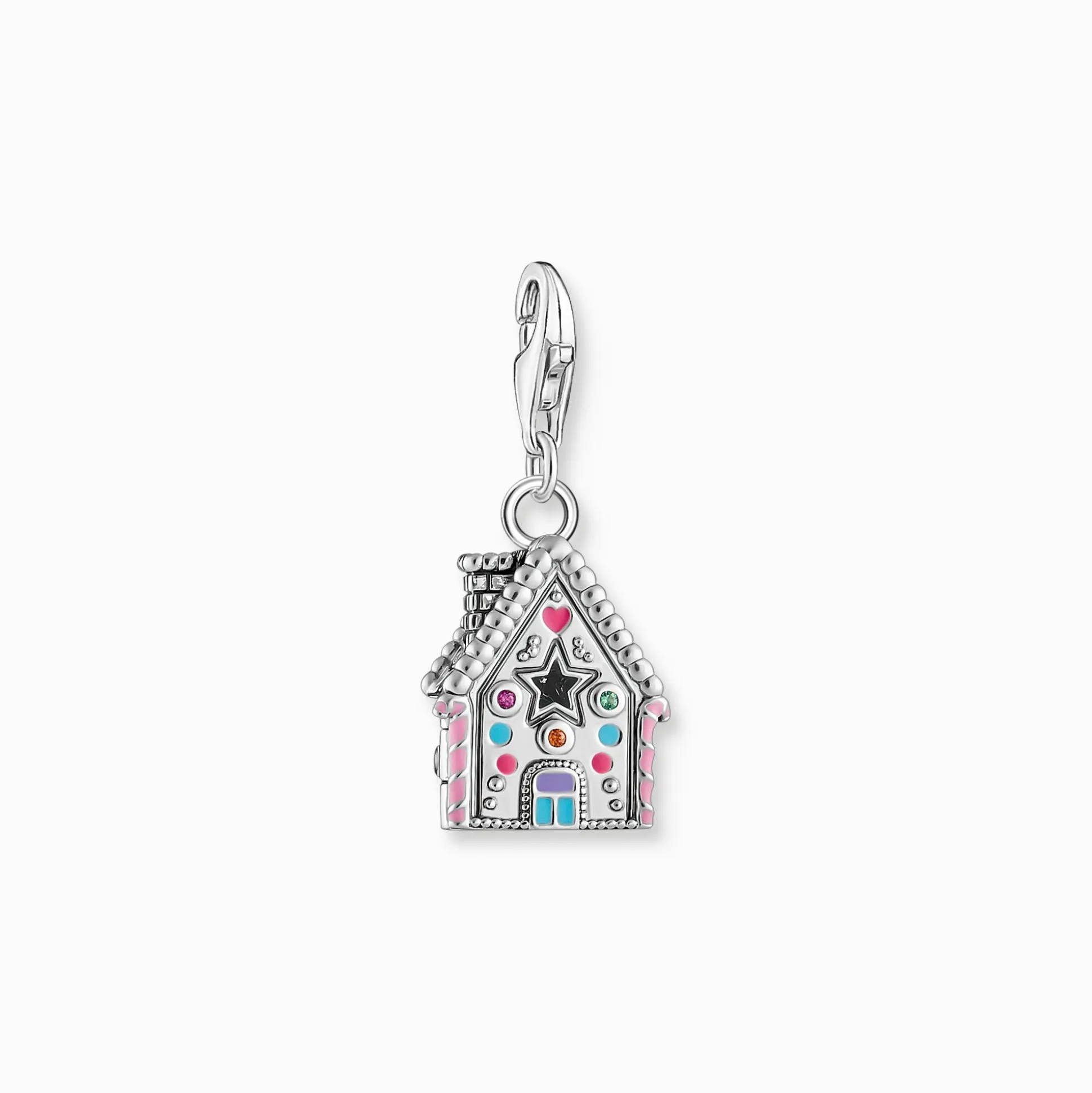 Best Charm-Anhänger Lebkuchenhaus mit vielen Details Silber Damen Charms|Charms