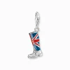 New Charm-Anhänger LONDON Stiefel mit Union Jack Silber Damen Charms|Charms