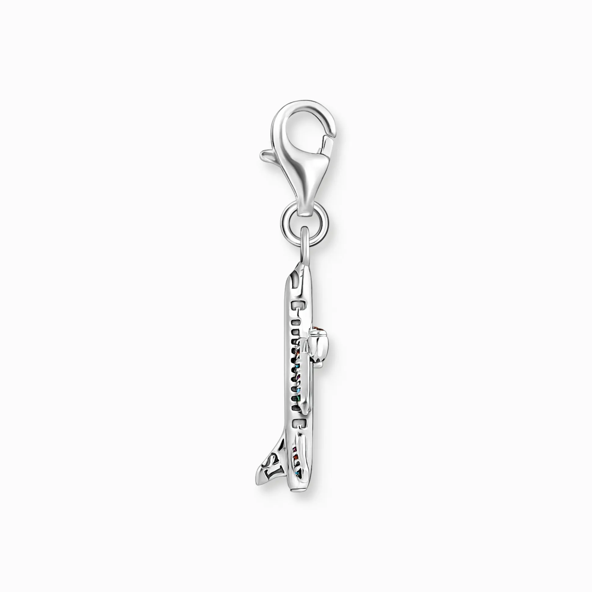 New Charm-Anhänger mit buntem Flugzeug Silber Damen Charms|Charms