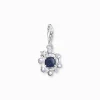 Discount Charm-Anhänger Mondphasen mit imitiertem Sandstein Silber geschwärzt Damen Charms|Charms