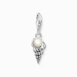 New Charm-Anhänger Muschel mit Perle silber Damen Charms|Charms