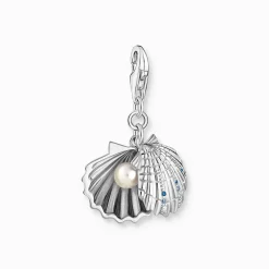 New Charm-Anhänger Muschel silber Damen Charms|Charms