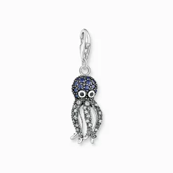 Discount Charm-Anhänger Oktopus mit blauen Steinen Damen Charms|Charms