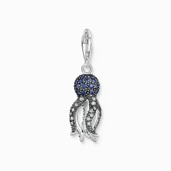 Discount Charm-Anhänger Oktopus mit blauen Steinen Damen Charms|Charms