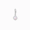 Cheap Charm-Anhänger opalfarbener Stein rosa schimmernd Damen Charms|Charms