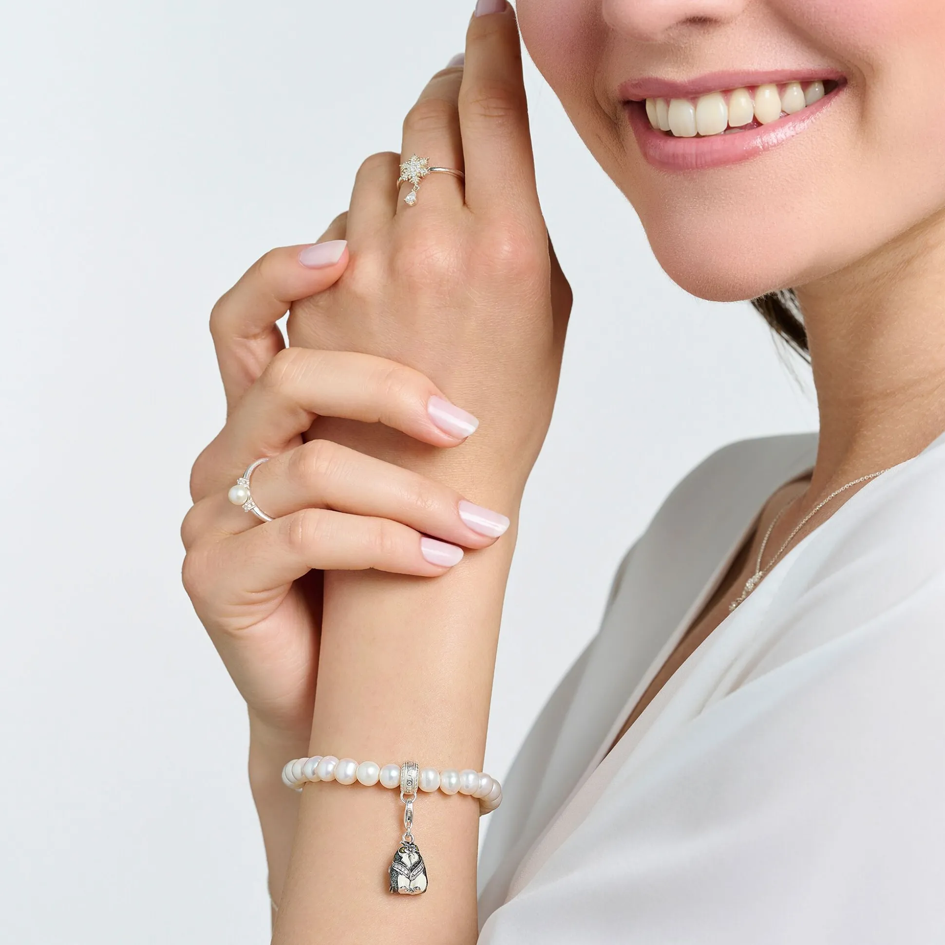 Store Charm-Anhänger Pinguine silber Damen Charms|Charms