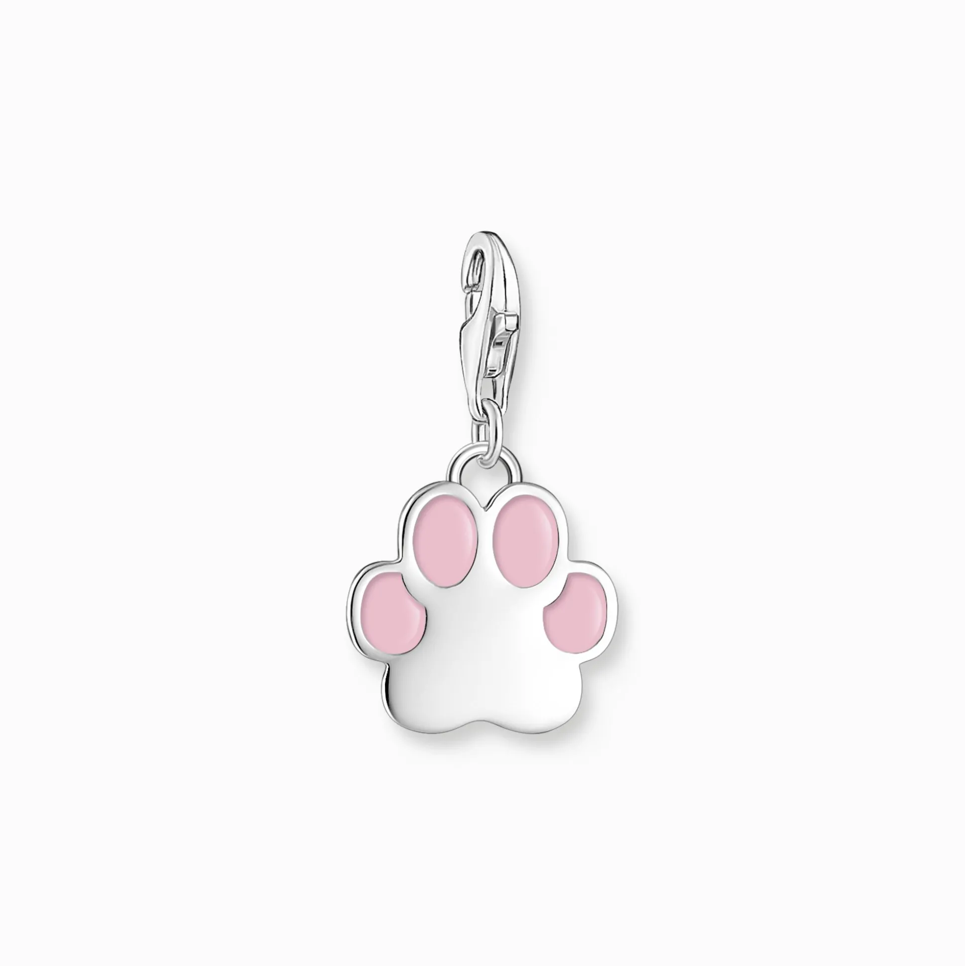 Best Charm-Anhänger pinke Pfote Silber Damen Charms|Charms