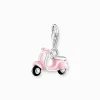 Outlet Charm-Anhänger pinker Motorroller Silber Damen Charms|Charms