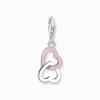 Online Charm-Anhänger pinkes Herz Silber Damen Charms|Charms
