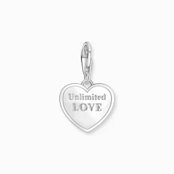 Discount Charm-Anhänger pinkes Herz mit Best Mom Silber Damen Charms|Charms